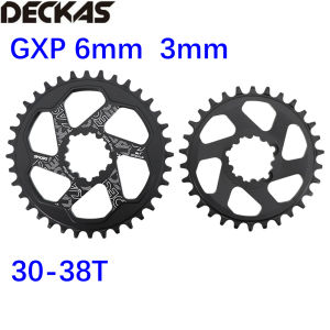 Deckas Round Chainring 6mm 3mm Offset Direct Mount for Sram GXP XX1 Eagle X01 X1 X0 X9 32T 34T 36 38 MTB Road Bike 6 Mm