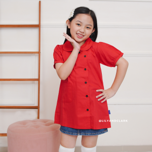 Lily And Clark Dress Anak Perempuan Warna Merah DCL01
