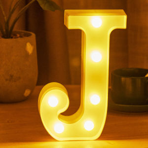 Alphabet A-Z English Letters Festival LED Light Symbol Sign Decor Alphabet Lamp Birthday Anniversary Wedding Party Decoration Table Lamps