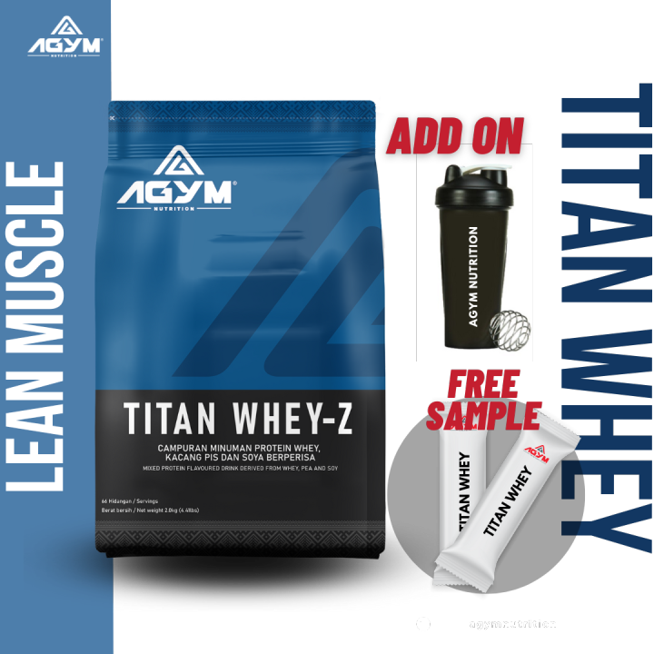 Titan Whey Protein 2kg (60g Protein ) Halal Jakim by Agym Nutrition ...