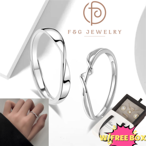 💍925 Sterling Silver Couple Ring Adjustable Opening Lovers Ring Fashion Jewelry Gift Love Token W/Free box