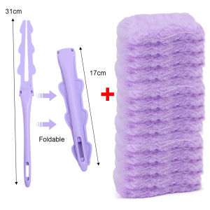 Folding Electrostatic Precipitator Cleaning Duster Double Sided Microfiber Gap Car Cleaning Brush Feather Duster Roof and Desktop