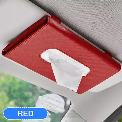 SEAMETAL Car Tissue Holder Carbon Fiber Paper Box Auto Interior Storage