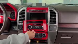 OnlyF U ABS Red Car Interior Decoration Cover Trim Stickers for Ford F150 2015 2016 2017 2018 2019 2020 Car Accessories M2Y9R