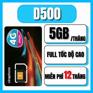 ( GIÁ RẺ ) SIM 5G VINAPHONE D500 Trọn Gói 1 NĂM 60GB DATA TỐC ĐỘ CAO sử dụng không nạp tiền Chuyên Dùng Mạng Cho Máy Pod ĐỊnh Vị Camera FREESHIP - CHƯA KÍCH HOẠT