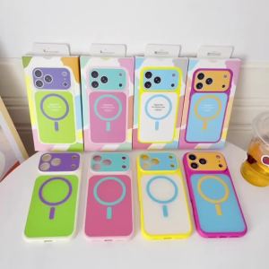 For MagSafe Dopamine Hit Colors Phone Case For iPhone 16 17 18 Pro Max 15 14 13 Protection Wireless Charge Cover With