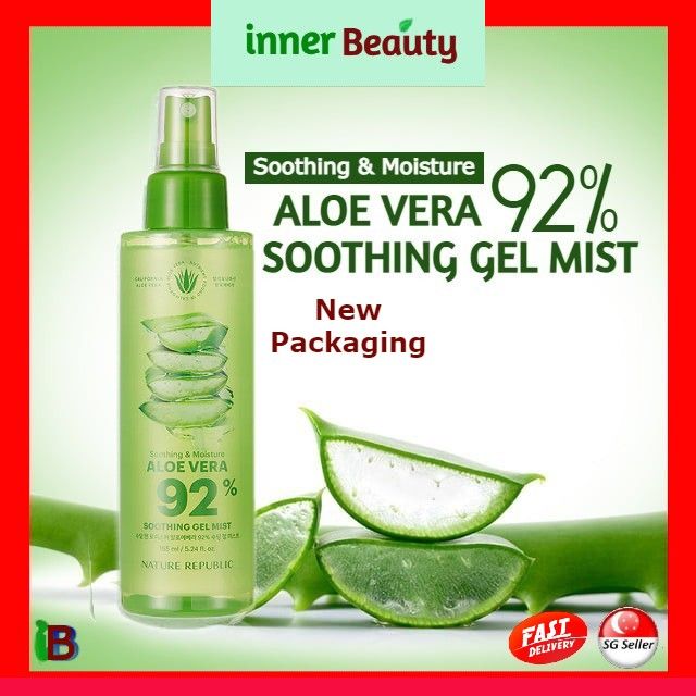 Nature Republic Aloe Vera 92% Soothing Gel Mist 155ml-SG Stock-Fast  delivery-Aloe Vera Mist/spray | Lazada Singapore