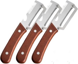 Multi-Functional Vegetable Peeler for Kitchen 2026 Premium Stainless Steel Peeler Tool for Chef Kitchen Peeling Wooden Handle Vegetable Shredder Handheld for Home Use (1)