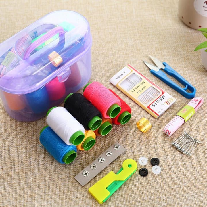 DIY Multifunction Sewing Box Accessories Set Polyester Type Material Sewer Tool Mini Box