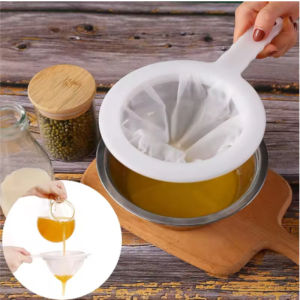 Hand-held High Density Mesh Soy Milk Wine Filter Bag Nut Bag Tea Coffee Oil Yogurt Reusable Filter Net