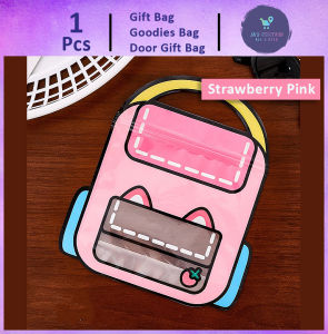 Gift Bag Small Colorful School Bag Zip lock Zipper Bag (152) Goodies Bag Door Gift Bag Snacks Candy Biscuit Portable Bag Cartoon Gift Packaging Beg