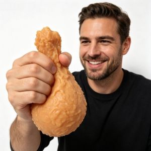 YOUSHI TOP Super Soft Chicken Leg Squishy Toy Creative Anxiety Relief Chicken Leg Squeeze Toy Educational Toy Kneading Simulation Food Pinch Office Desk Toy