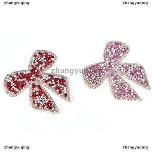[COD] zhangyuqing Rhinestones Bow Embroidered Patch Iron on Sewing Applique For Jeans