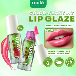 [ TINTED LIP GLOSS ] Mofa Color Changing Lip Glaze / Lip Serum Glaze Vitamin E and Gold Foil Long Lasting Moisturizing Lip  Enhances Lip Texture for Chapped and Broken Skin Lip Serum Safe and Effective Adjusts Skin Type Beauty Lip Serum