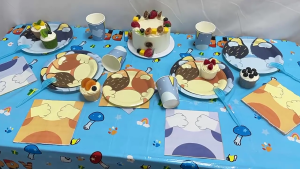 10Pcs Animal Tableware Paper Cup Plates Fork OR Spoons Disposable Cutlery Accessories for Birthday Baby Showers Wedding