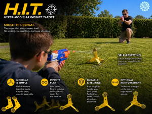 H.I.T. Hyper-modular Infinite Target | Industrial Airsoft Gel Blaster Kinetic Target | Heavy-Duty Auto Reset Shooting Gallery | 3DMANIA Tactical Series