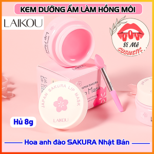Kem Ủ Môi LAIKOU Chiết Xuất Từ Hoa Anh Đào Sakura Nhật Bản Hủ 8gram – Chống Khô Môi Nứt Nẻ Làm Mềm Mại Và Dưỡng Hồng Môi