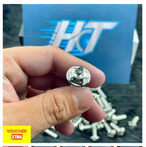 Ốc đĩa inox 304 8li15 phụ kiện xe máy HT mẫu ngôi sao không gờ gắn đĩa dùng cho tất cả các dòng xe