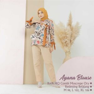 Ayana Blouse Batik Wanita Baju Kerja Kantor Batik Modern Batik Remaja