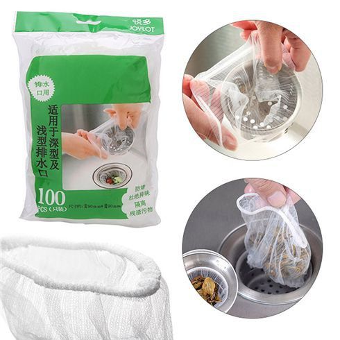 100 Túi Lọc Rác Bồn Rửa Chén Bát - Siêu Rẻ