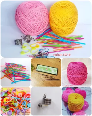 benang rajut 1 set super lengkap bisa cod (warna bisa request)