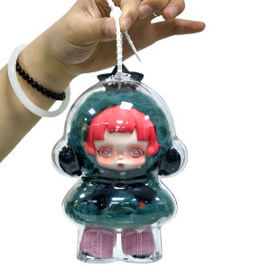 【New Arrival】 Portable Transparent Dust Case for Doll Collectibles with Secure Lock and Organizer Compartments