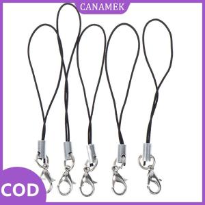 CANAMEK✨ 10 cái dây buộc Keychain cho ổ đĩa flash USB Dây đeo chuỗi màu đen