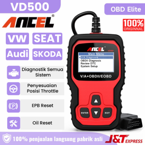 ANCEL VD500 OBD2 Scanner Pemindai Sistem Penuh Alat Diagnostik Mobil Dengan EPB ABS Reset Oli Periksa Pembaca Kode Mesin Pemindai Otomotif Untuk VAG VW Audi Seat Skoda
