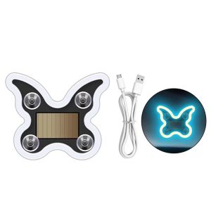 YANDUN Butterfly Shaped Car Solar LED Light Wireless Light/Vibration Sensor Car Butterfly Ambient Lamp Romantic Multi-modes Atmosphere Breathing Lamp Car Interior