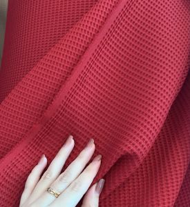 [ vải naki ] Vải xốp DIAMOND  (xốp tổ ong) mềm có đôj đứng form