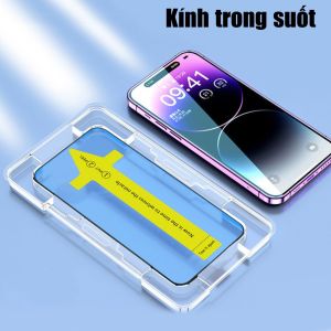 Kính Cường Lực iPhone Tự Dán chống nhìn trộm hoặc trong suốt có khung định vị cố định