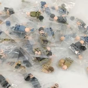 Blok Mini Figurine Mini Block Figure Building Brick Character Toy Kids Super Heroes Military Soldier
