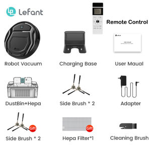 Lefant M210 Robot Vacuum Cleaner 5000pa Powerful Suction Self-Charging AI App Control 500ML DustBin