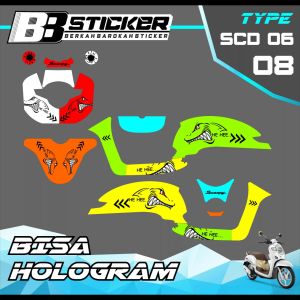 Decal Scoopy BISA HOLOGRAM Full Body Full Block Dekal New Fi 2017 2018 2019  Scd 6