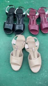 【Free Shipping】Roman-style sandals 2025 open-toe zippered breathable wedge-heeled womens shoes