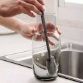 《 𝟯𝟲𝟬° 𝗖𝗟𝗘𝗔𝗡𝗦𝗜𝗡𝗚 》Long Handle Silicone Bristle Cleaning Brush Glass Milk Bottle Cleaner Kitchen Tool Pembersih Botol 奶瓶刷. 