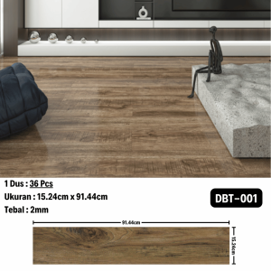 (1 kotak 36 buah)91.5cm x 15cm klik lantai vinil berperekat lantai non-perekat stiker lantai vinil