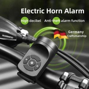 Bike Alarm Horn Rechargeable Electronic Bicycle Bell Outdoor Long Battery Life Waterproof Bicycle Horn for Road Mountain bikes