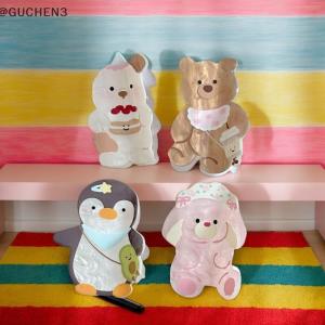 GUCHEN3🦋 Đáng yêu phim hoạt hình động vật tóc Claw cho phụ nữ cô gái ngọt ngào thỏ con chó con gấu chim cánh cụt tóc Clip Kawaii Sáng Tạo cá mập Clip