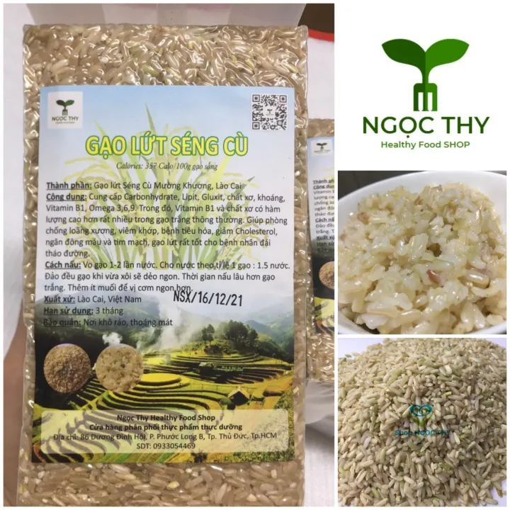 Gạo lứt trắng Séng Cù Mường Khương gạo dẻo đậm cơm ăn giảm cân