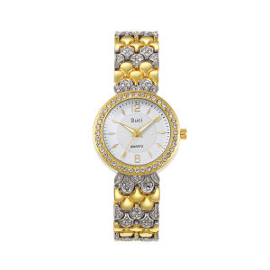 Womens fashion watch with full diamond quartz movement unique simple casual versatile and elegant womens watch
