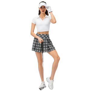 Womens Mini Pleated Skirt High Waisted Skater Golf Tennis Skorts with Pocket School Girl Uniform Plus Size XS-XXL