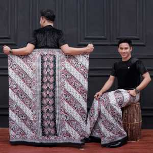 Sarung Batik Kafina Motif Lasem Putih Gus Iqdam Terbaru Pria Dewasa Katun Print Premium Tradisional