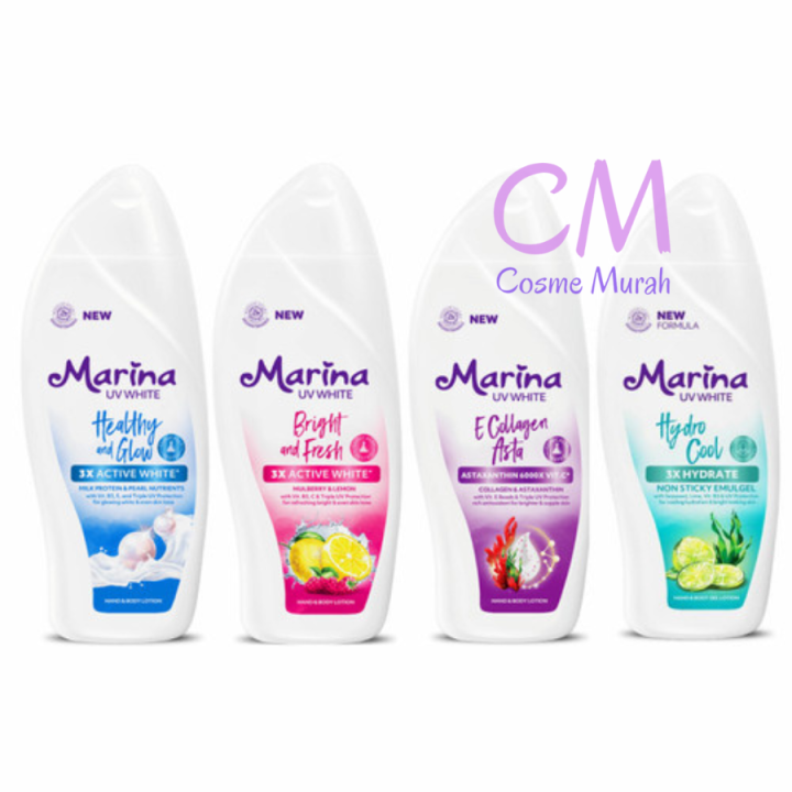 MARINA Hand & Body Lotion UV White / Lotion Badan 460ml