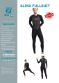 Slinx wetsuit Fullsuit MenWomen neoprene 2/3 mm (ชุดเว็ทดำน้ำ). 