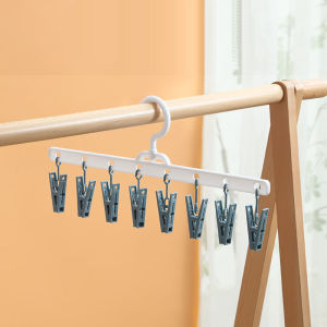Clothes Hangers Pegs Clothes Laundry Hanger Clip Socks Hanger with Clips Hangers for Clothes Clothes Drying Rack 8 Clips