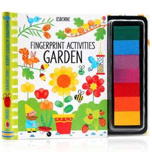 Usborne Original Popular Books Fingerprint Activities Garden Board book Colouring English Activity Picture Book for Kids