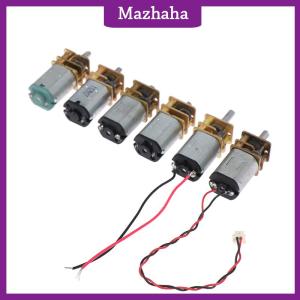 Mazhaha มอเตอร์เกียร์ N20ขนาดเล็กแบบ DIY มอเตอร์เกียร์โลหะความเร็วช้า