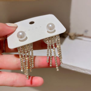 Frascati Hàng Mới Về Bông Tai Đính Đá Tua Rua Nhỏ Đính Ngọc Trai Thời Trang Hàn Quốc Dành Cho Nữ Bông Tai Dạng Hạt Thanh Lịch Đơn Giản Trang Sức Dự Tiệc