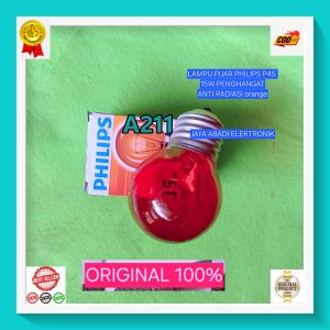 A211 BOHLAM LAMPU PIJAR ORANGE H84 Lampu PIJAR PHILIPS ORI 100% orange BEBAS RADIASI SEHAT FILAMENT Bohlam E27 15W UV FITING FITTING super Hyper Lebih Terang 15 Watt WAT HEMAT ENERGI KESEHATAN 220V ENERGY LISTRIK POWER SETRUM SALKAR SAKELAR 60Hz Penghanga